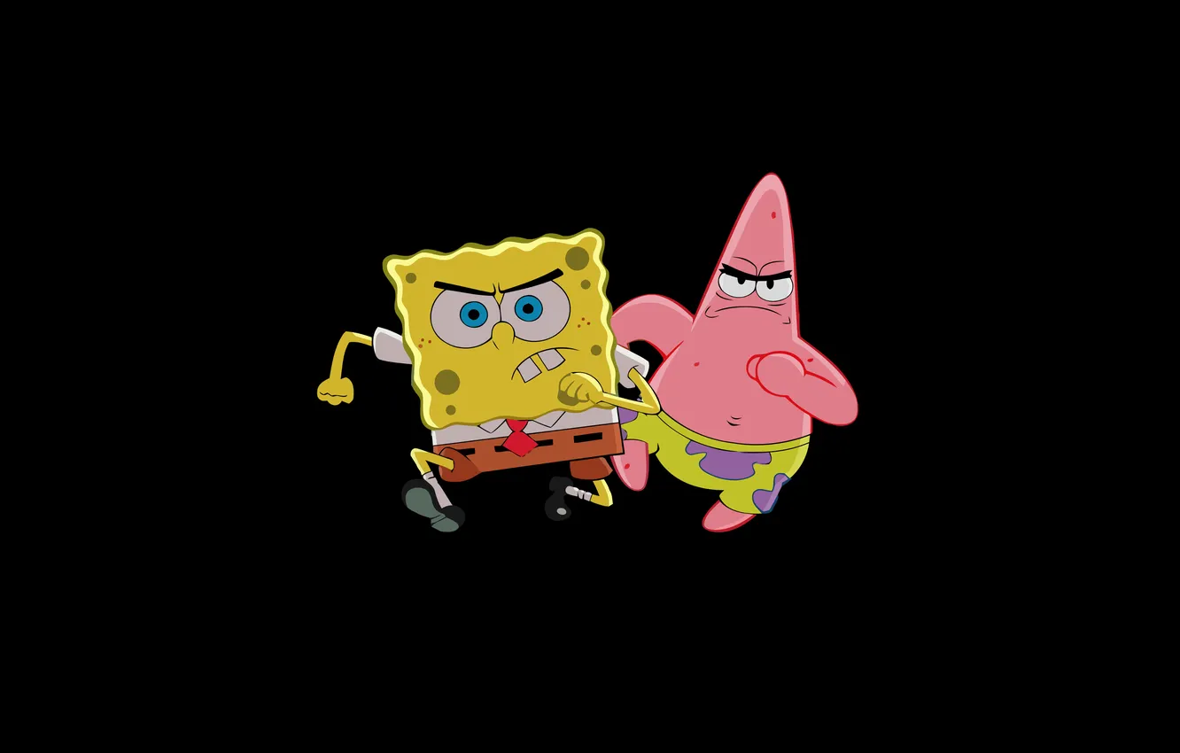 Photo wallpaper spongebob, spongebob, Patrick, Patrick, Sponge Bob square pants