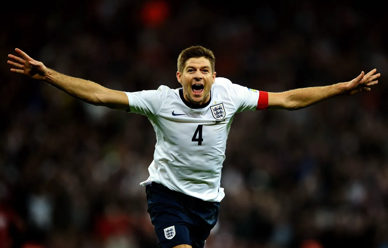 Photo wallpaper England, Football, nike, Premier League, Liverpool, Liverpool, captain, Steven Gerrard