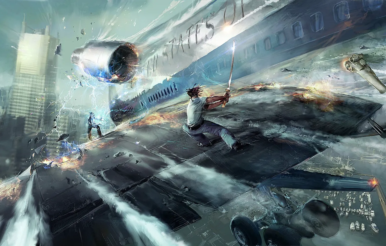 Photo wallpaper the situation, disaster, Taeyoung Choi, the plane