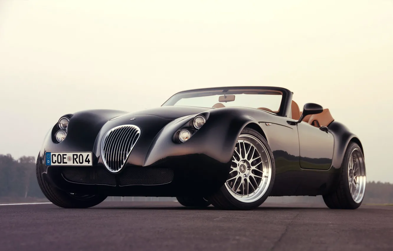 Photo wallpaper Car, Black, Wallpaper, Wiesmann Roadster MF4/MF4-S