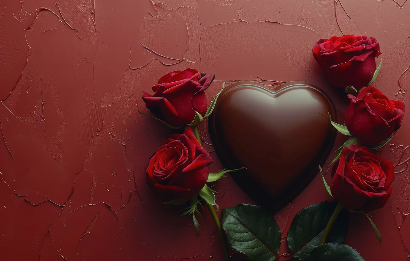 Photo wallpaper love, holiday, heart, hearts, Valentine's day, AI art, neural network