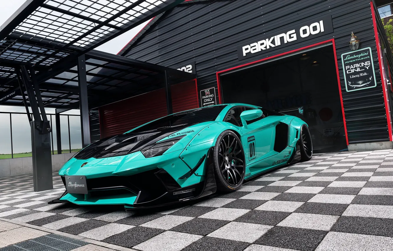 Wallpaper Lamborghini, Front, Side, Aventador, Wheels, Liberty Walk, LB ...