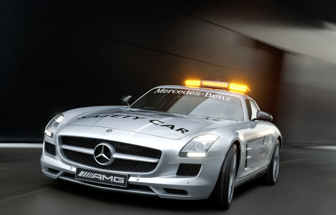 Photo wallpaper 2010 F1 Safety Car, AMG, Mercedes SLS