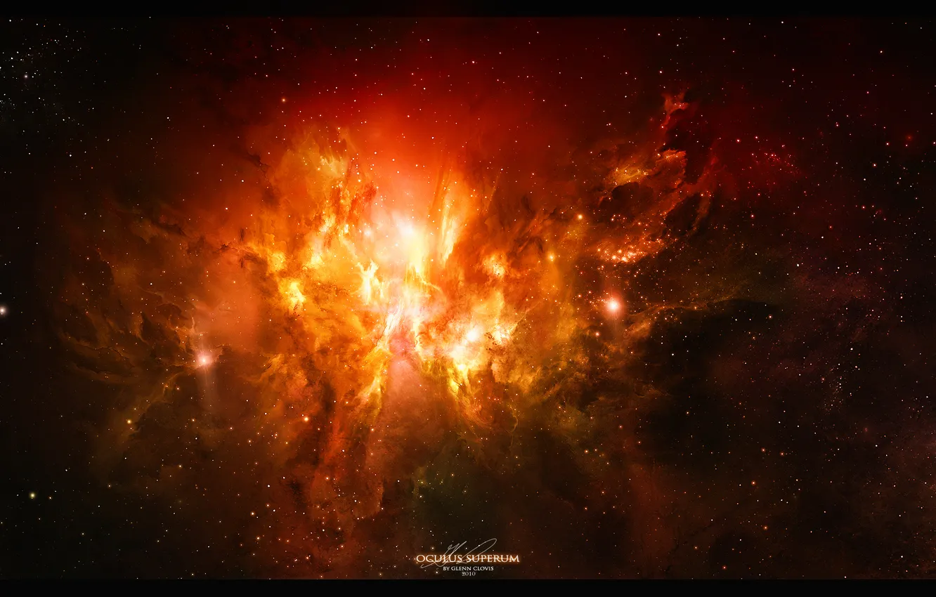 Photo wallpaper space, stars, nebula, art, space, universe, nebula, art