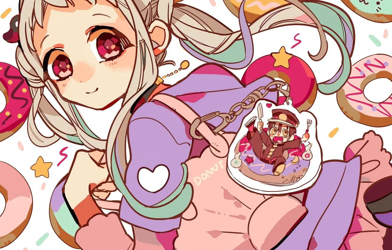 Photo wallpaper girl, sweets, keychain, Toilet boy Hanako-kun, Jibaku Shounen Hanako-kun