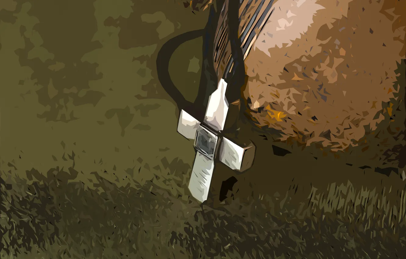 Photo wallpaper abstraction, cross, colorful