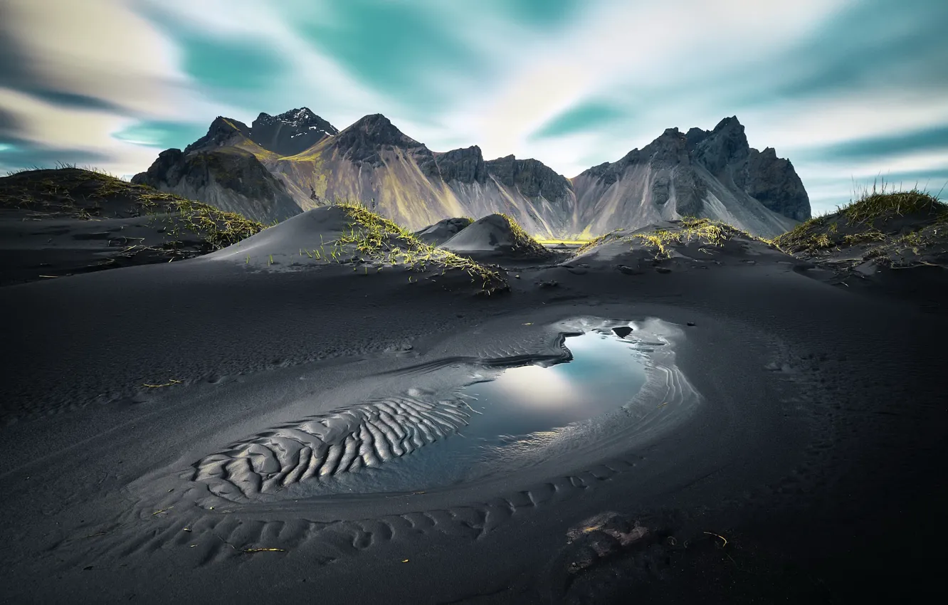 Photo wallpaper mountains, nature, Vestrahorn Islande
