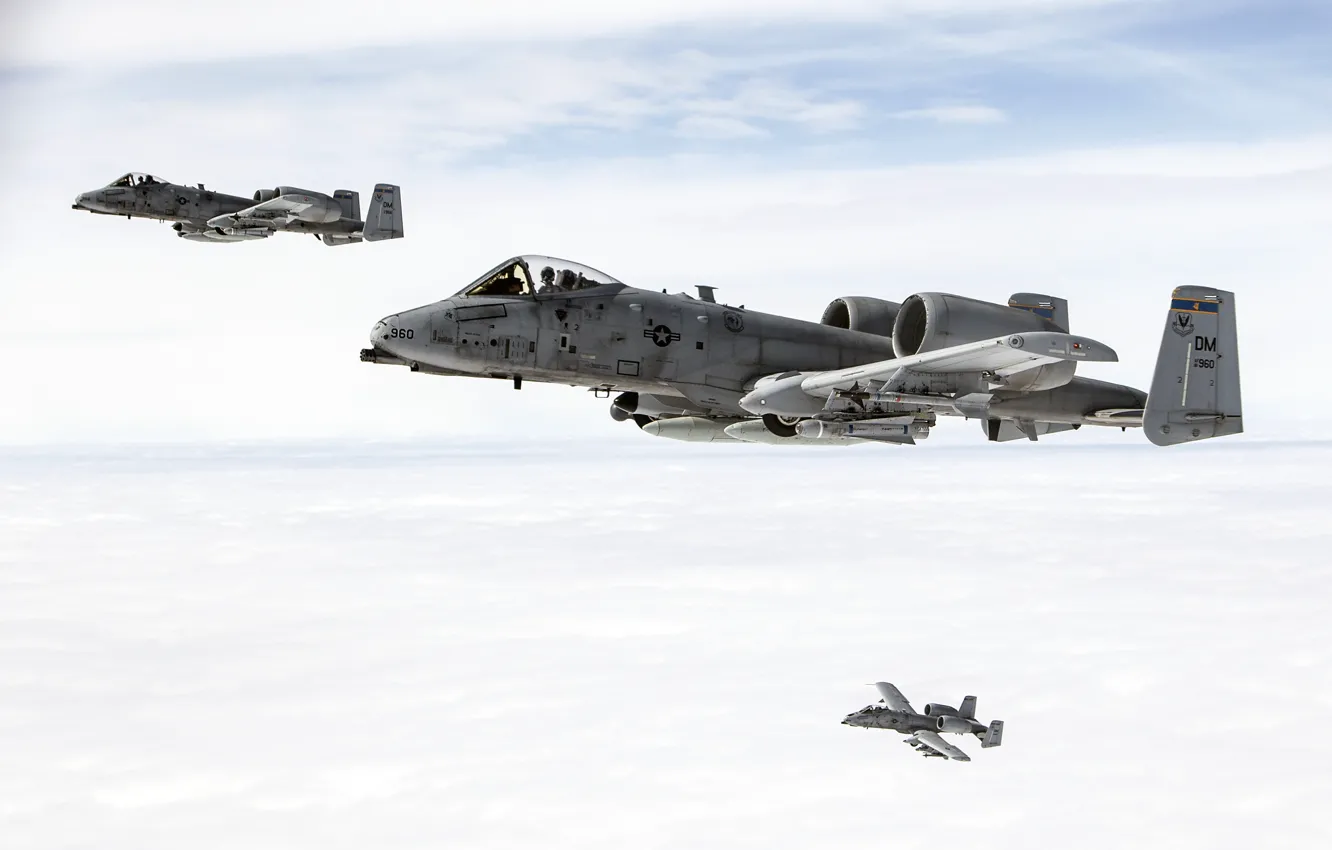 Photo wallpaper the sky, flight, cabin, attack, Thunderbolt II, The thunderbolt II, A-10C