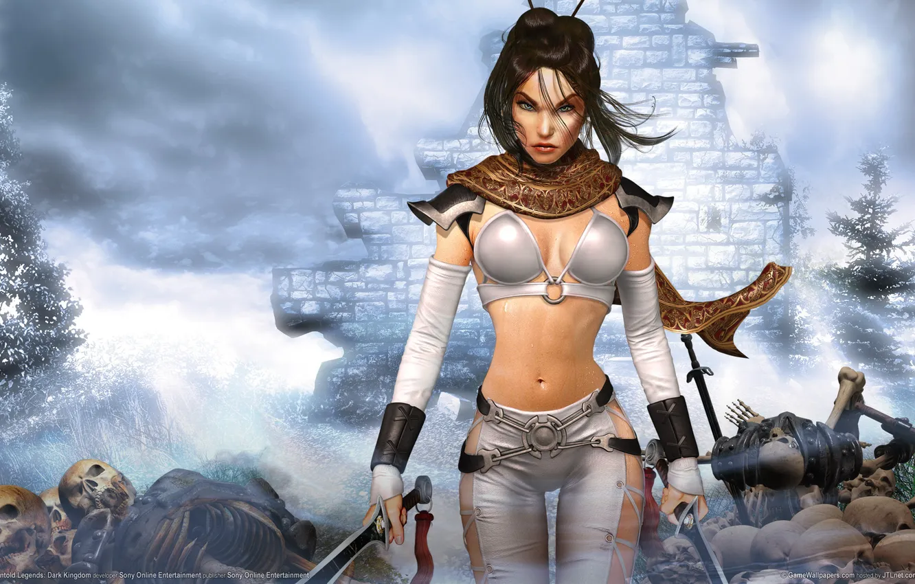 Photo wallpaper girl, dark, nymph