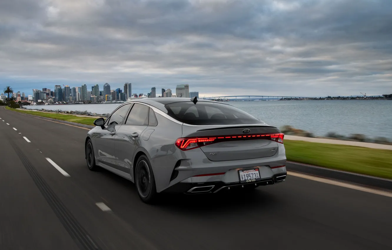 Photo wallpaper back, sedan, KIA, Kia, Optima, 2020, 2021, fastback