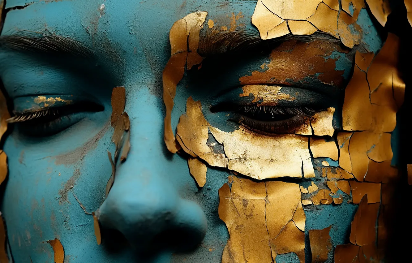 Photo wallpaper face, portrait, art