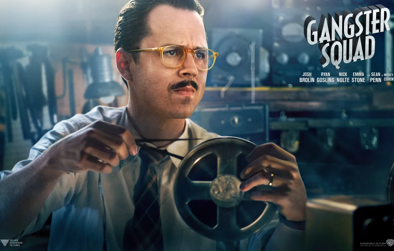 Photo wallpaper Noir, crime, Gangster squad, Giovanni Ribisi, Gangster Squad, Giovanni Ribisi