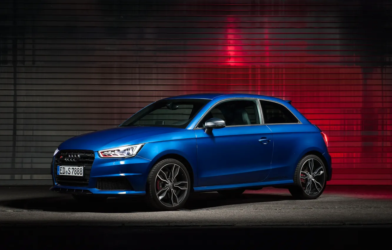 Photo wallpaper Audi, blue, blue