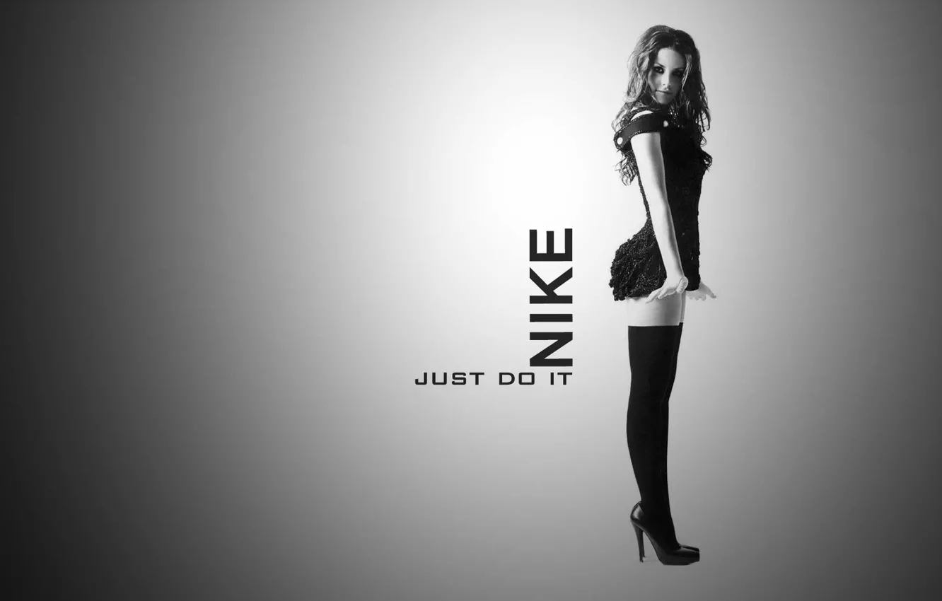 Photo wallpaper girl, stockings, Nike