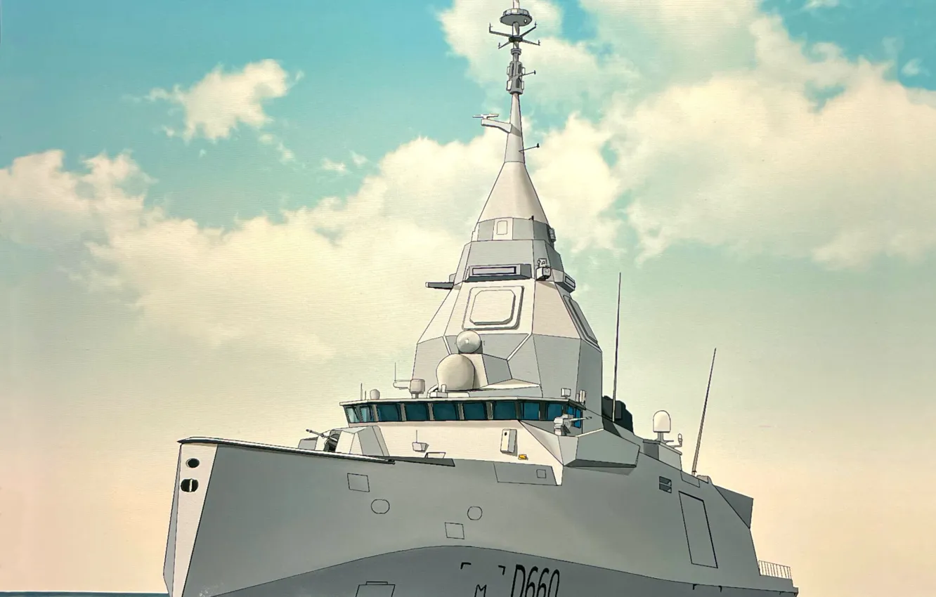 Photo wallpaper France, class, frigate, Amiral Ronarc'h