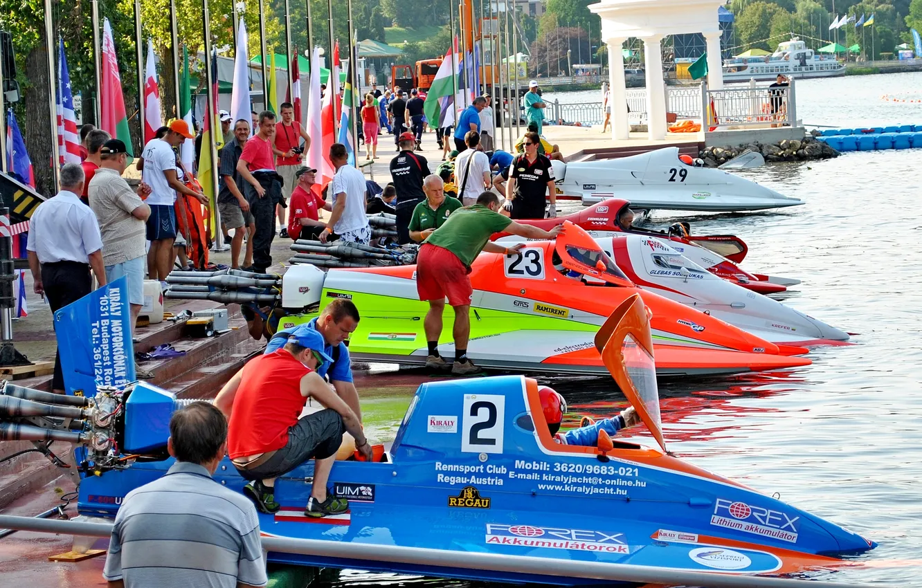 Photo wallpaper race, boat, speed