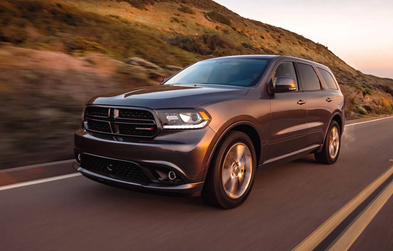 Photo wallpaper car, Dodge, road, speed, SUV, Durango, R/T