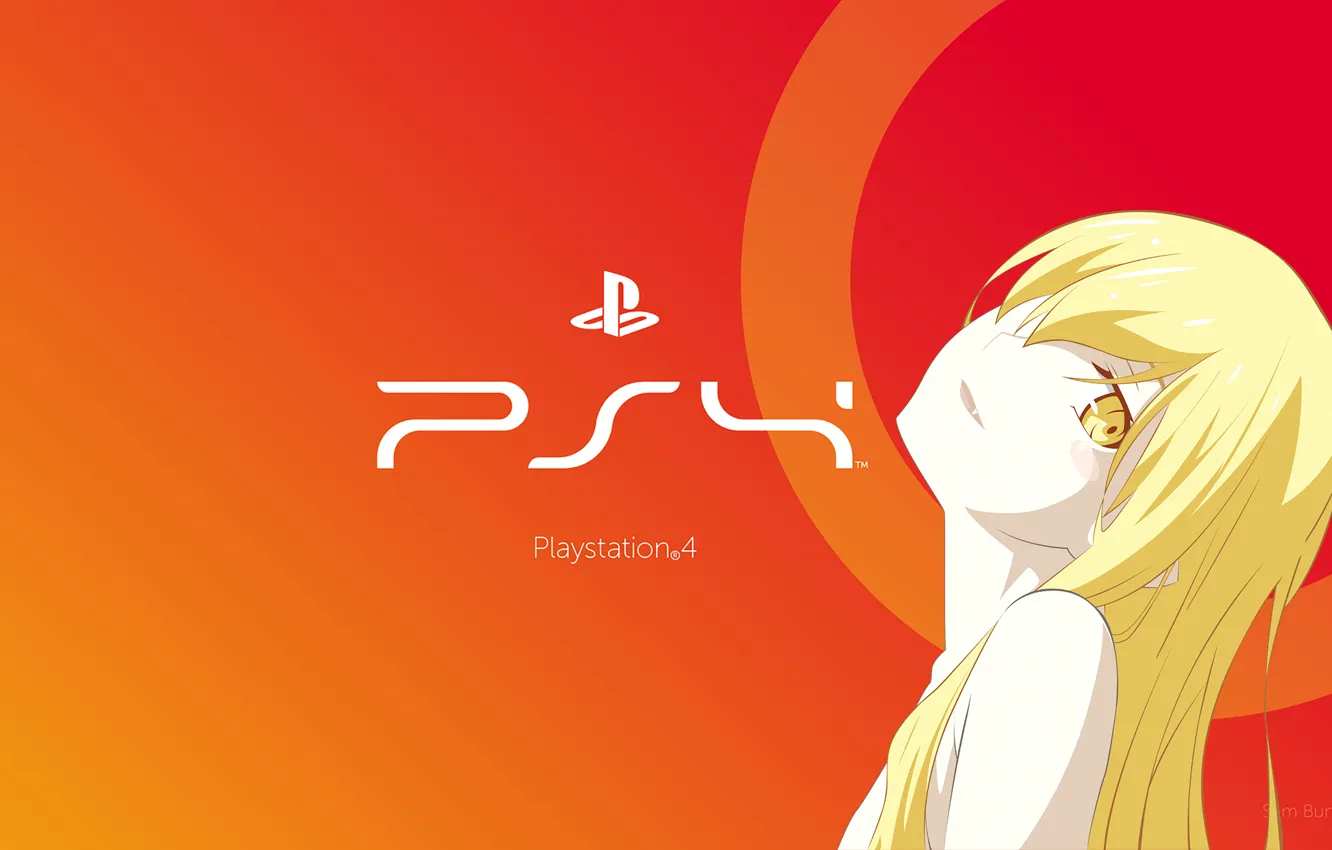 Photo wallpaper game, Anime, sony, bakemonogatari, oshino shinobu, playstation, nisemonogatari, PS4