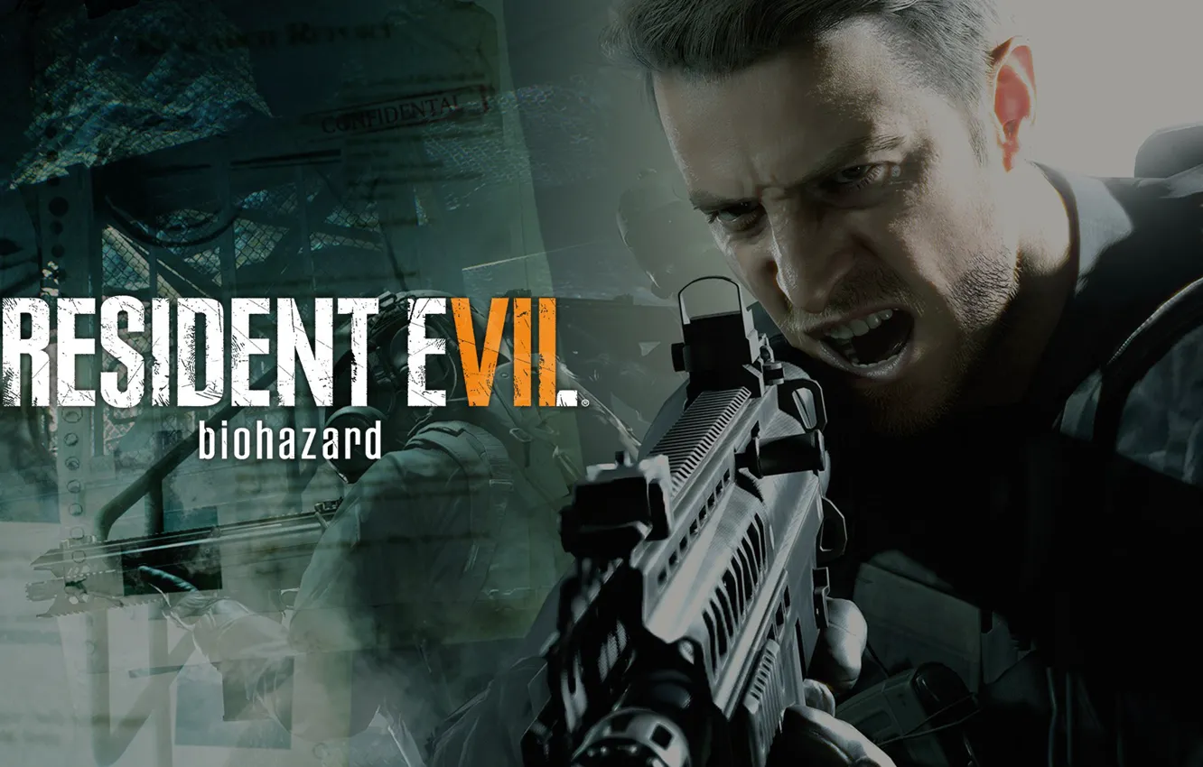 Photo wallpaper gun, game, weapon, Resident Evil, survivor, rifle, DLC, Biohazard