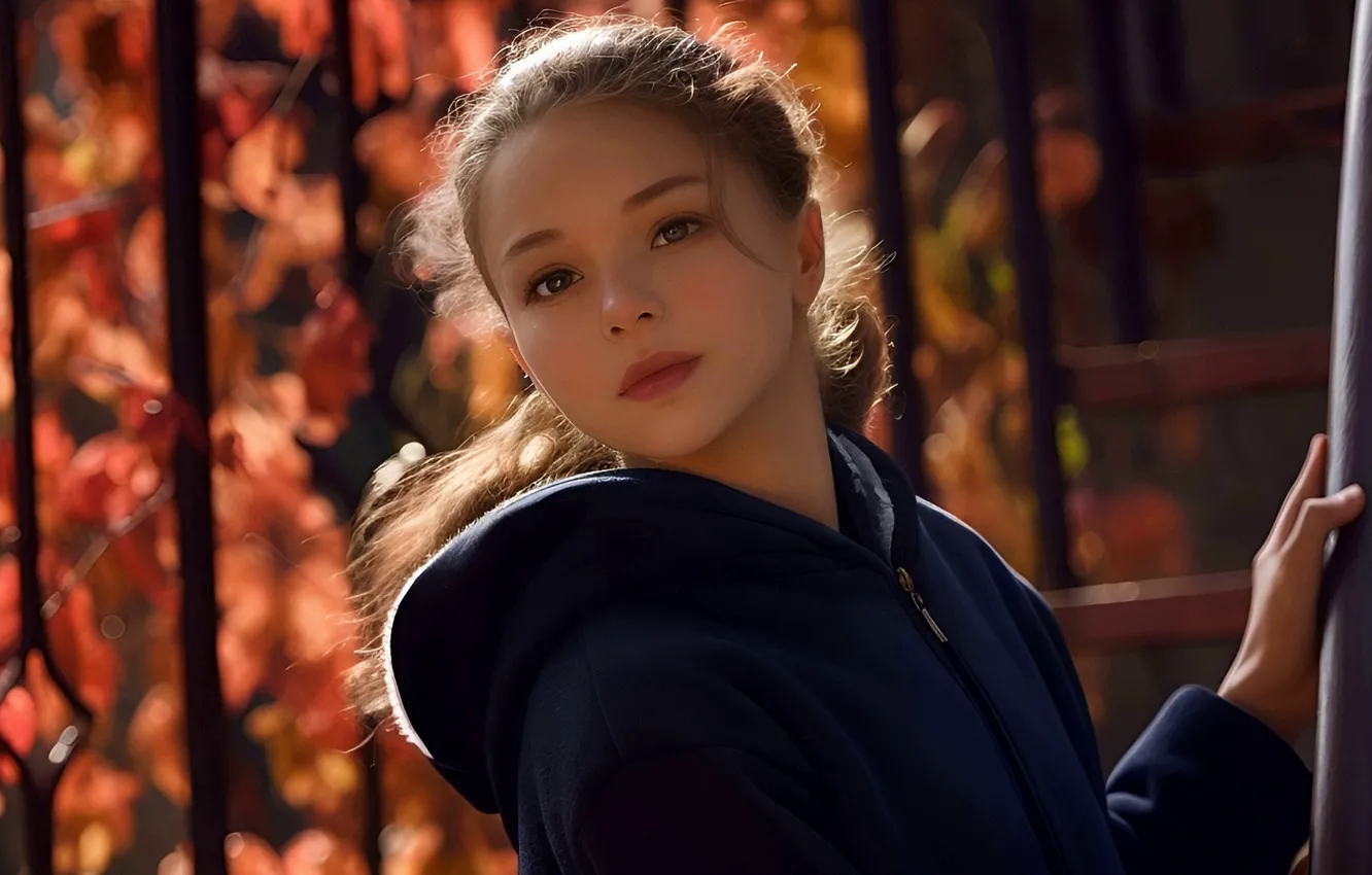 Photo wallpaper girls, neural network, renderery