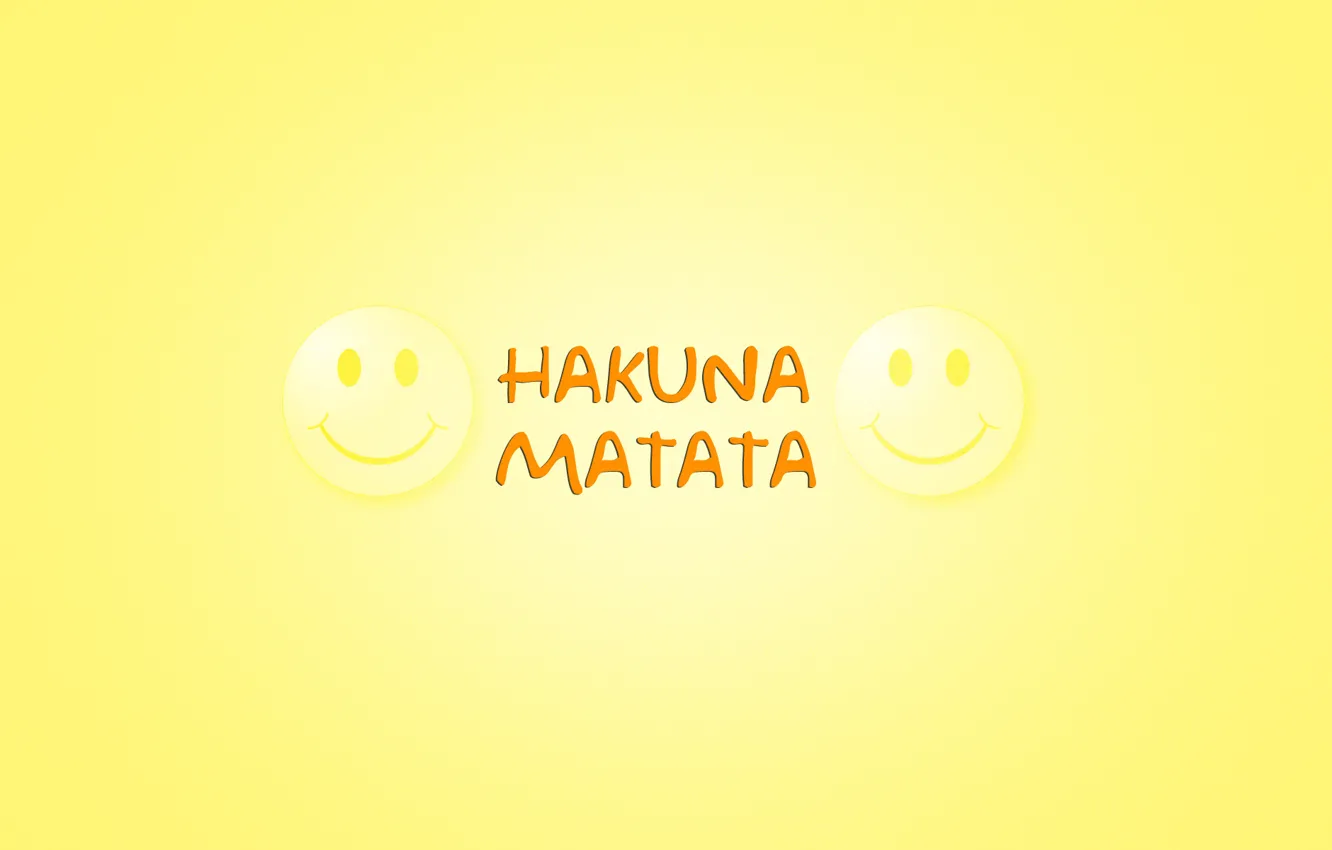 Photo wallpaper minimalism, words, yellow background, smile, The Lion King, emoticons, The Lion King, Timon &ampamp; Pumbaa