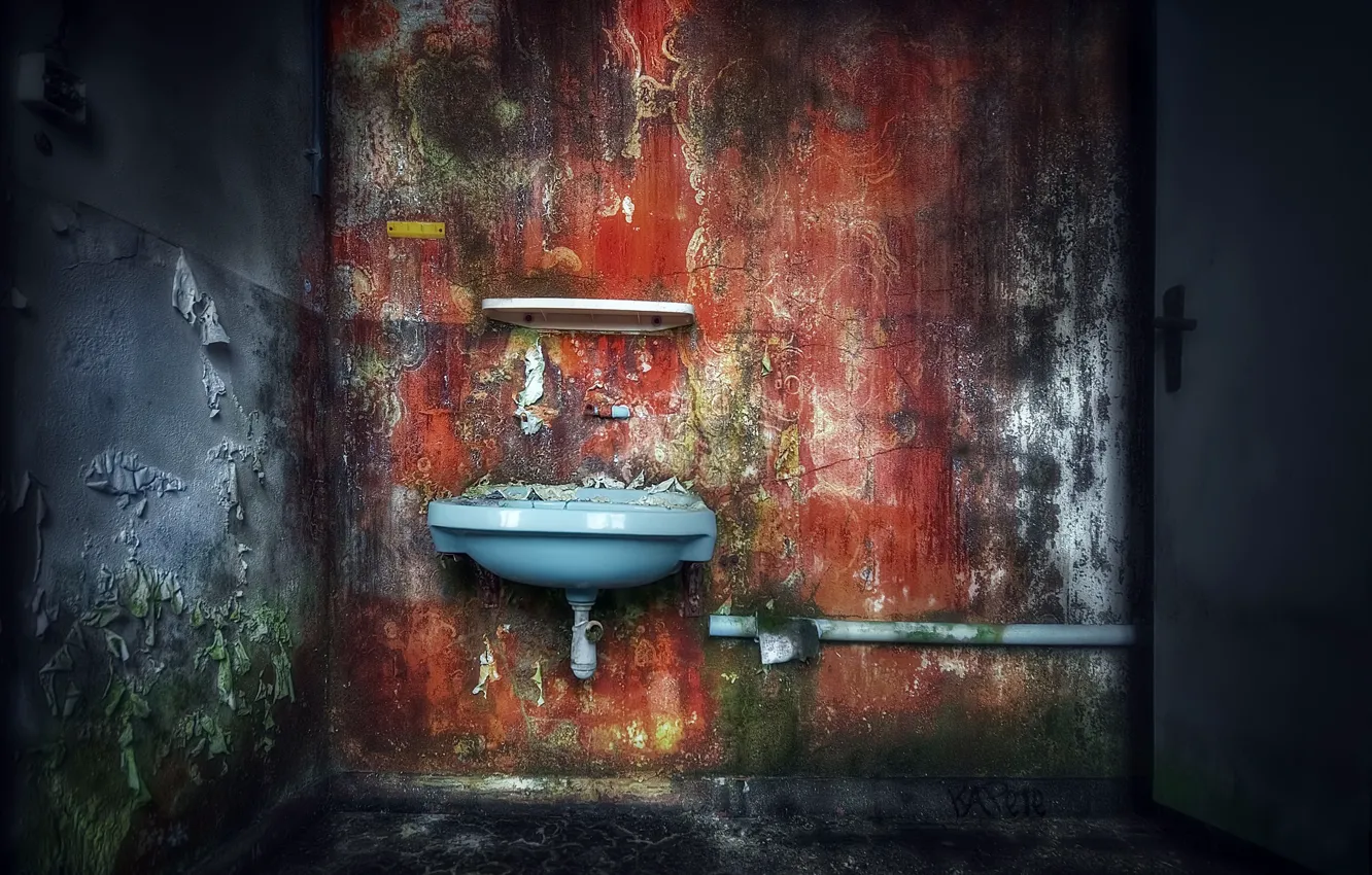 Wallpaper background, wall, sink for mobile and desktop, section