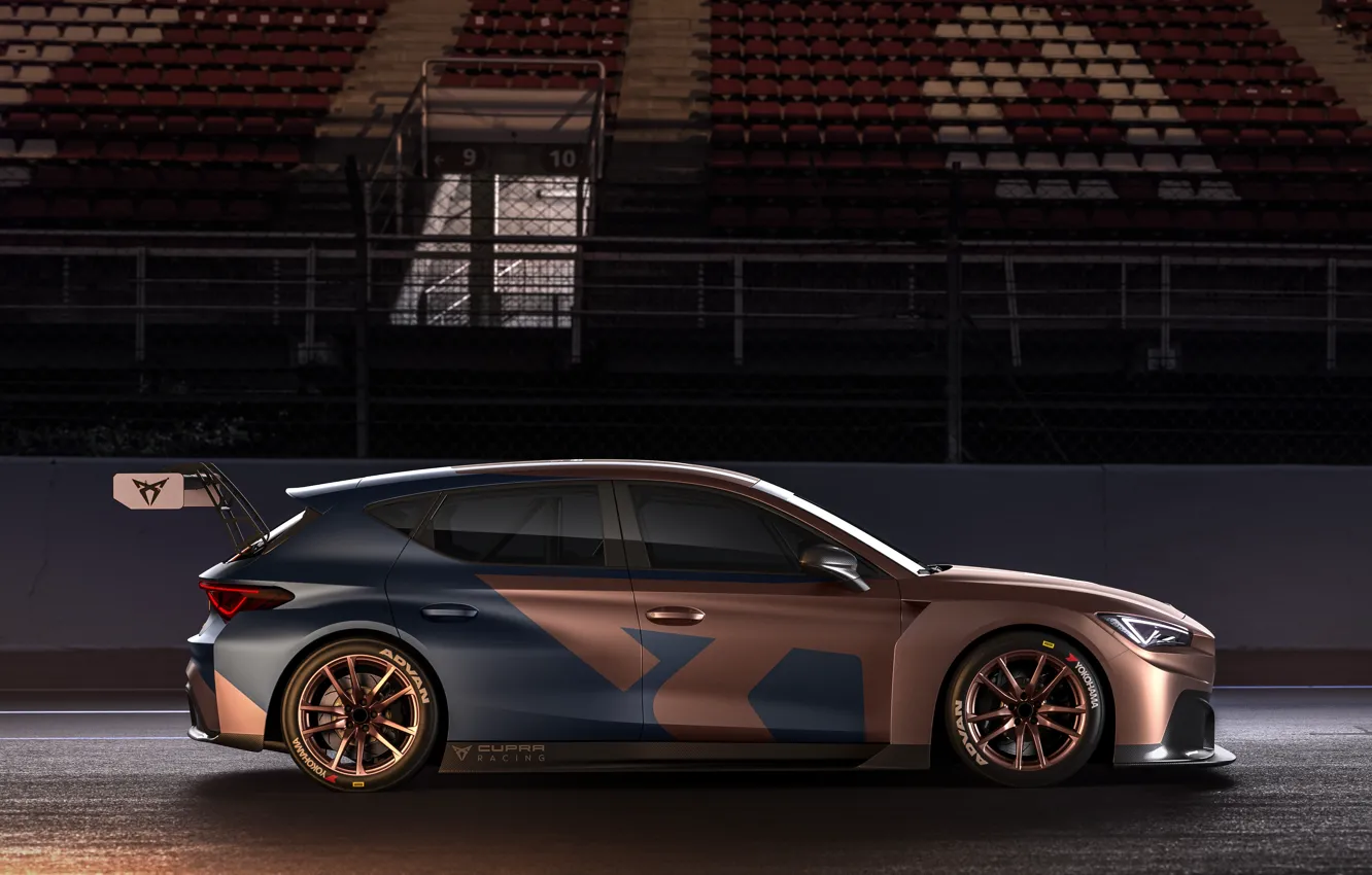 Photo wallpaper side view, Leon, Competition, Seat, Cupra, 2020