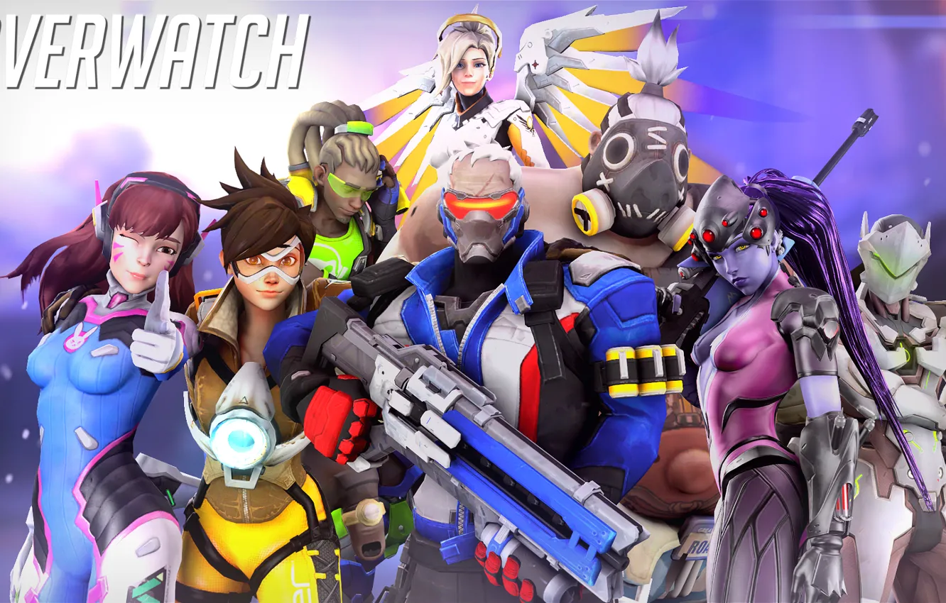 Photo wallpaper ninja, Jack, Overwatch, Tracer, Widowmaker, Lena Oxton, Amélie Lacroix, Mercy