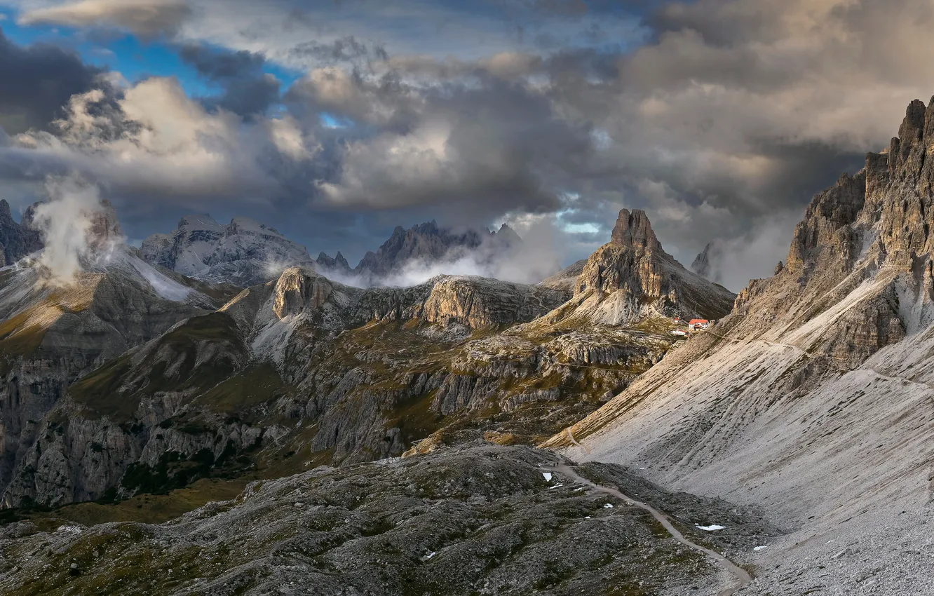Photo wallpaper mountains, rocks, Italy, The Dolomites