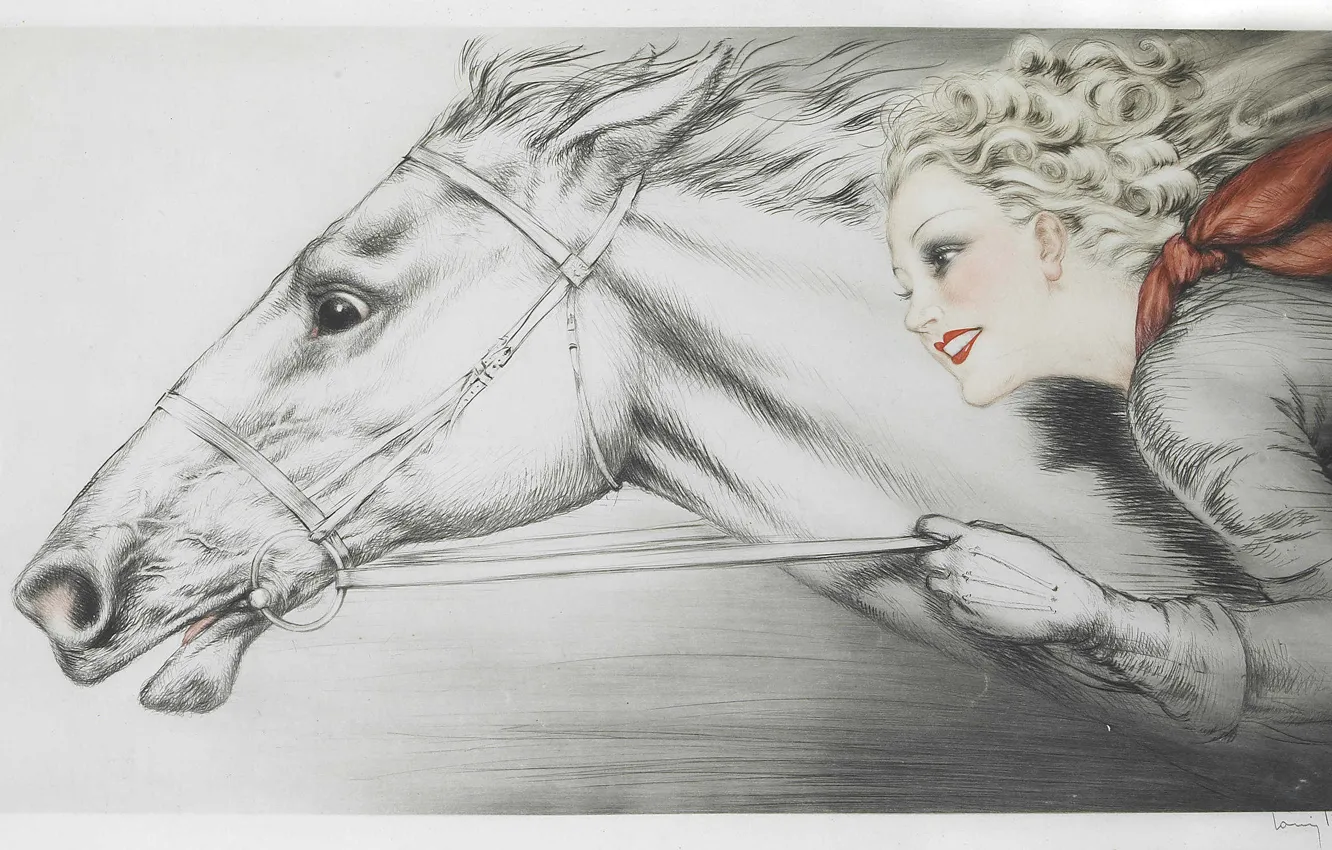 Photo wallpaper 1938, thoroughbred, Louis Icart