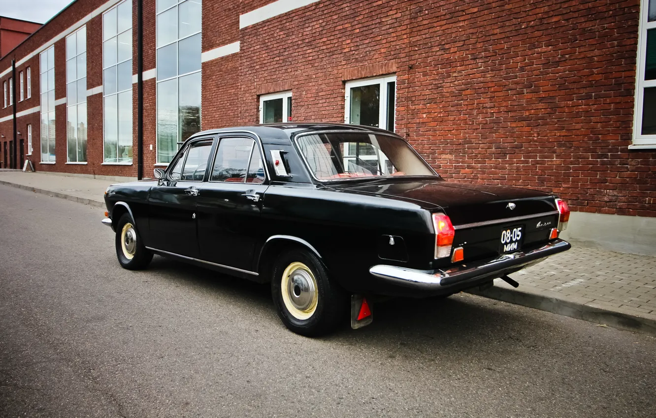 Photo wallpaper black, Volga, GAZ-24, Minsk
