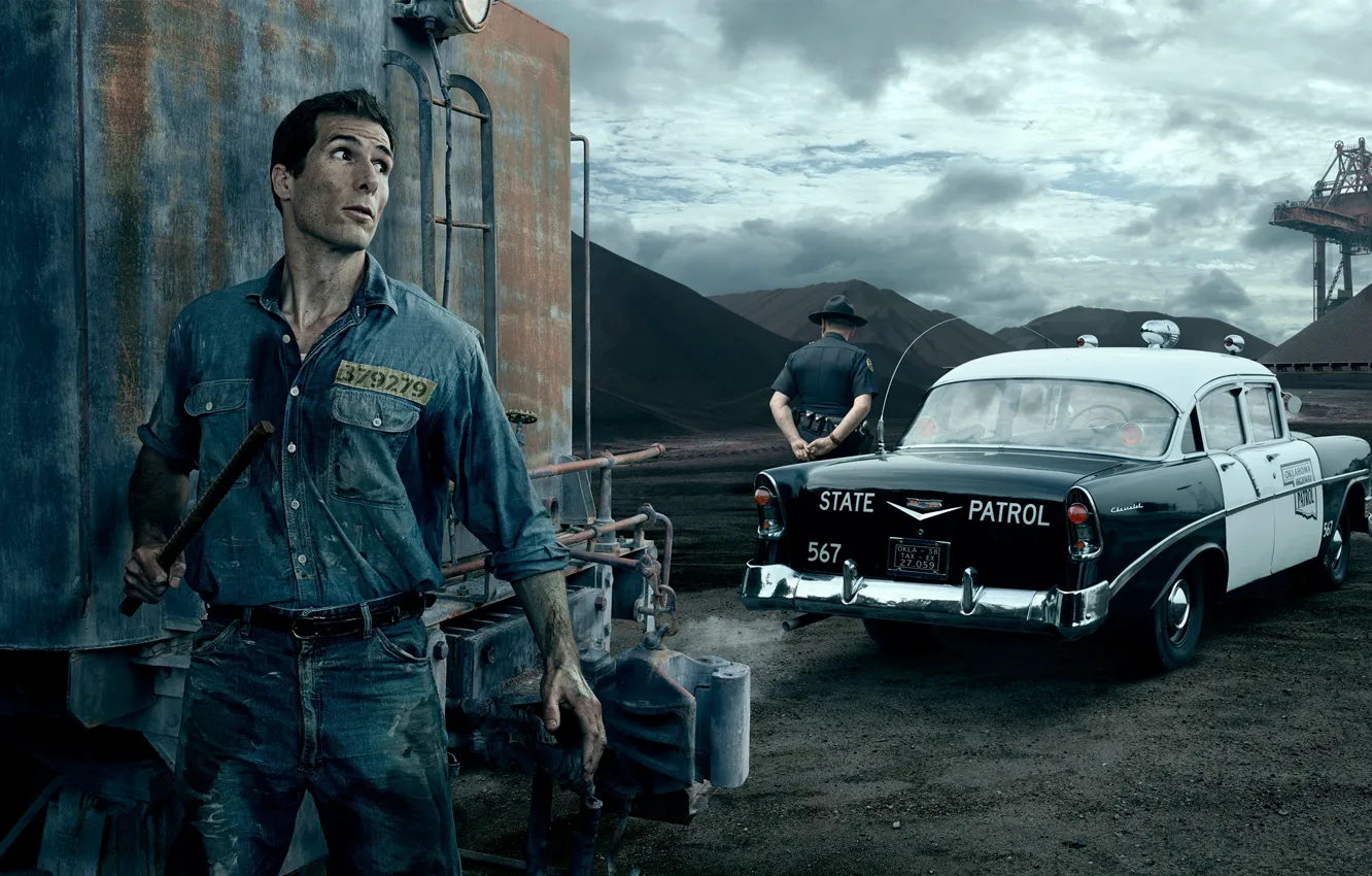 Photo wallpaper Stories, escape, police, retro, prisoner