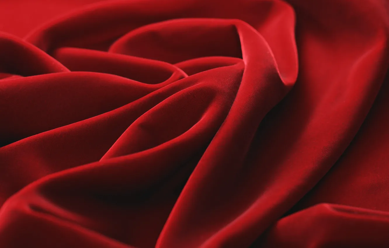 Photo wallpaper fabric, folds, red cloth