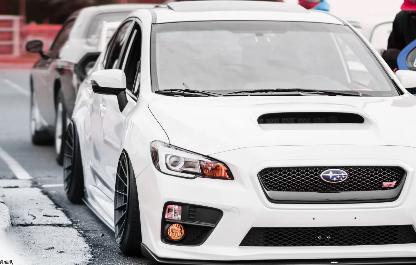 Photo wallpaper machine, auto, tuning, Subaru, WRX, STI, Subaru, casting