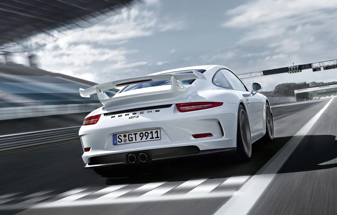 Photo wallpaper auto, markup, track, 911, Porsche, hell, GT3, back