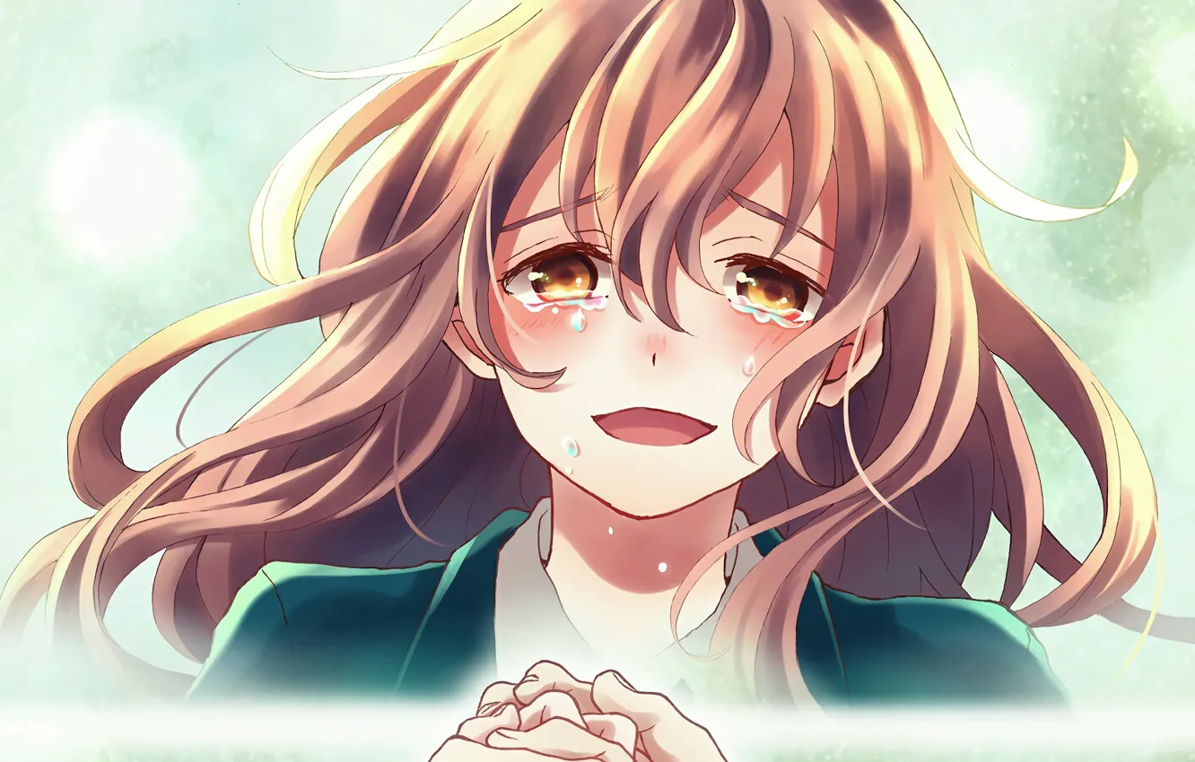 Photo wallpaper hands, tears, girl, crying, Form voice, You No Katachi