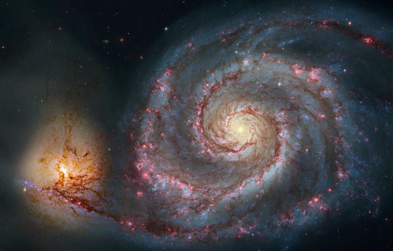 Photo wallpaper space, galaxy, spiral