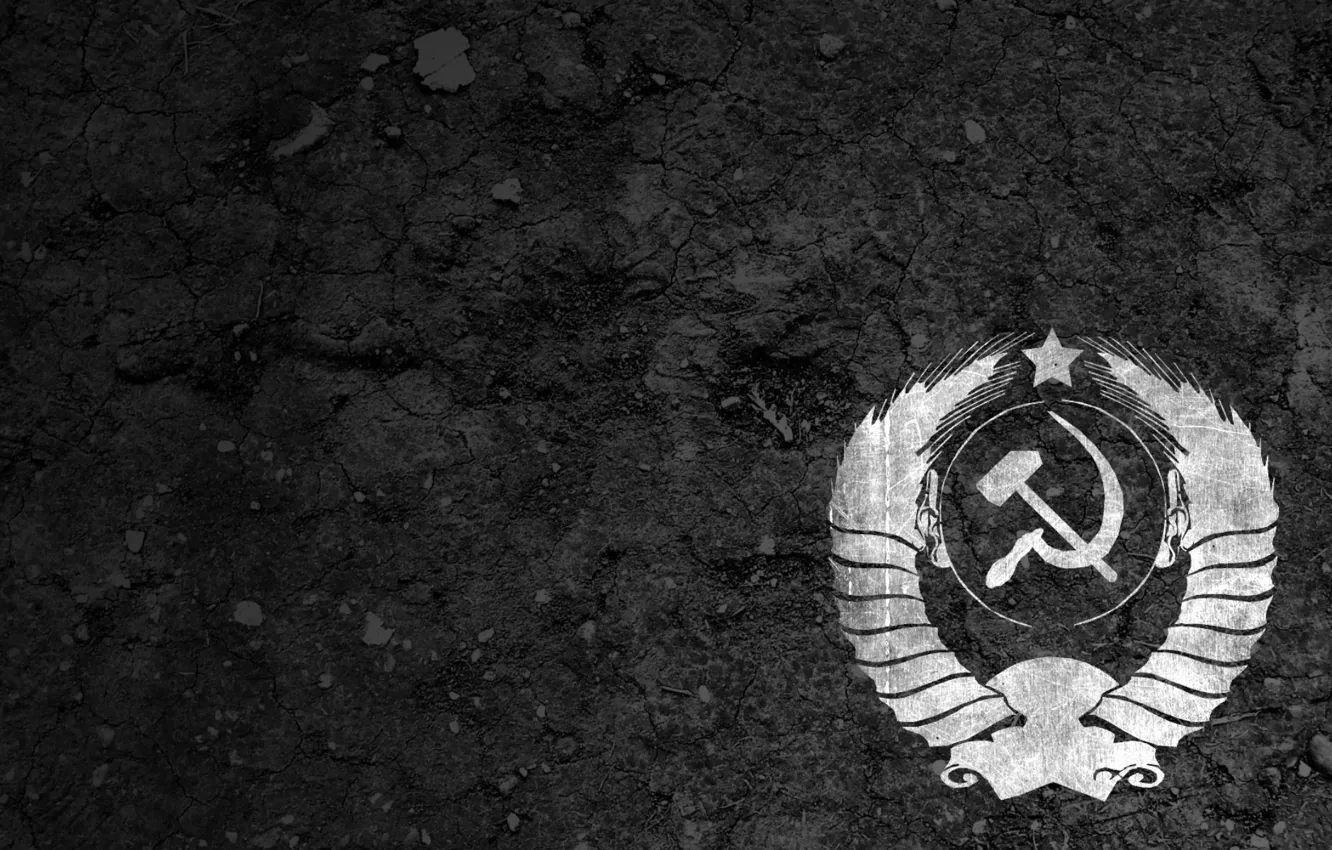 Photo wallpaper background, USSR, coat of arms, the hammer and sickle