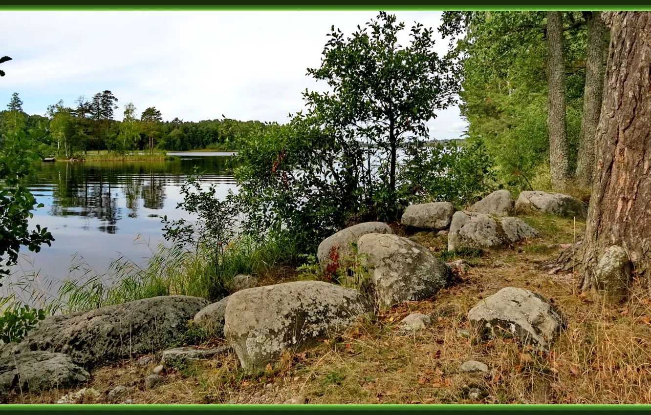 Photo wallpaper lake, August, Vuoksa, The Karelian Isthmus