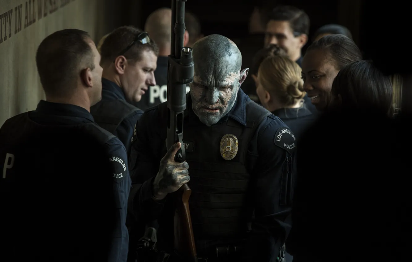 Photo wallpaper Cops, Actor, Weapons, Movie, Police, The film, Police, Orc