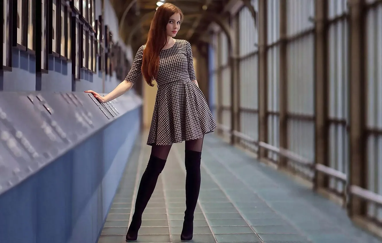 Photo wallpaper girl, legs, beautiful, gorgeous, mini dress, Ariadna Mayevskaya