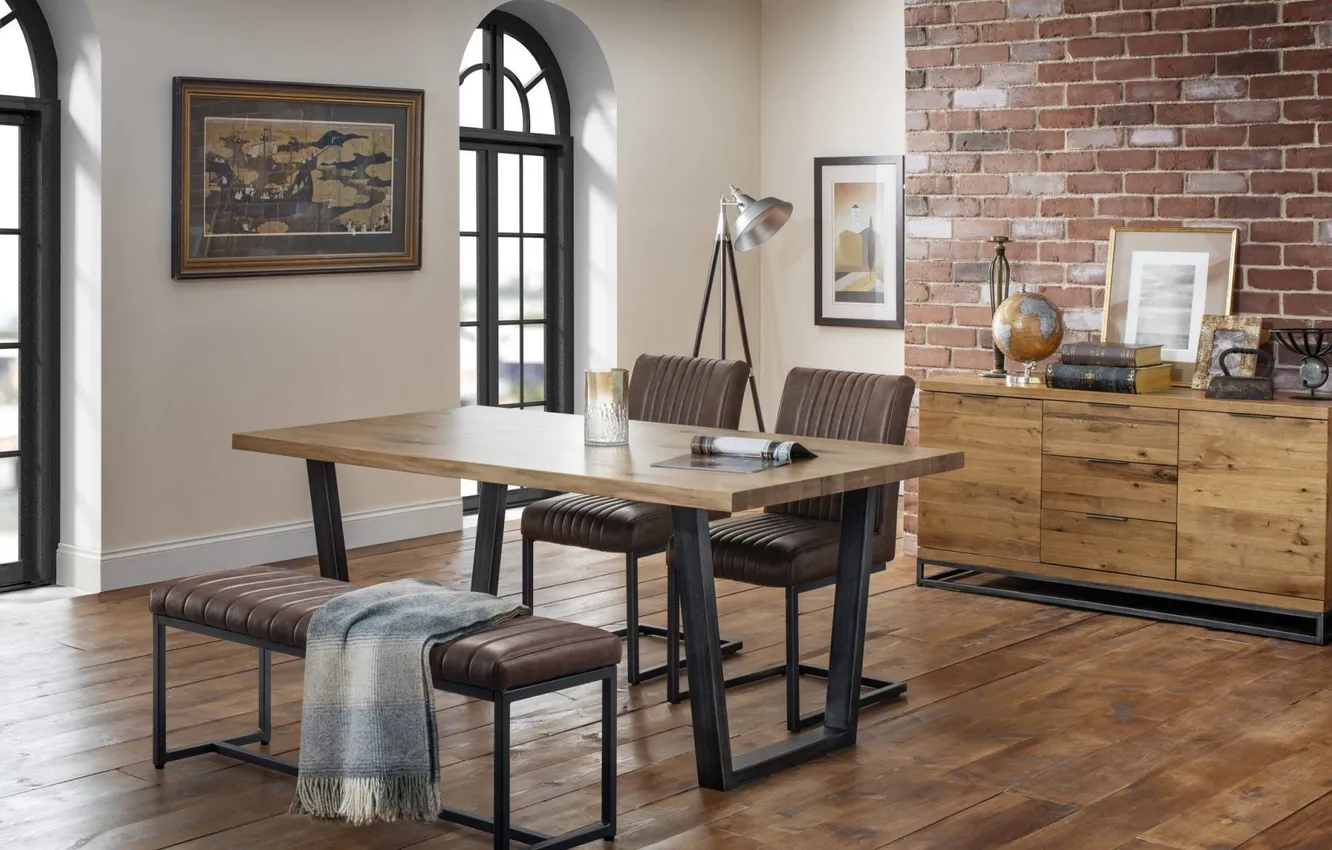 Photo wallpaper design, style, room, interior, dining room