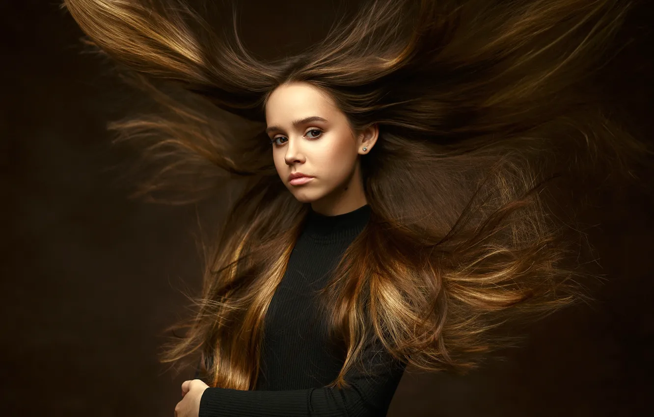 Photo wallpaper look, pose, background, model, hair, portrait, makeup, hairstyle