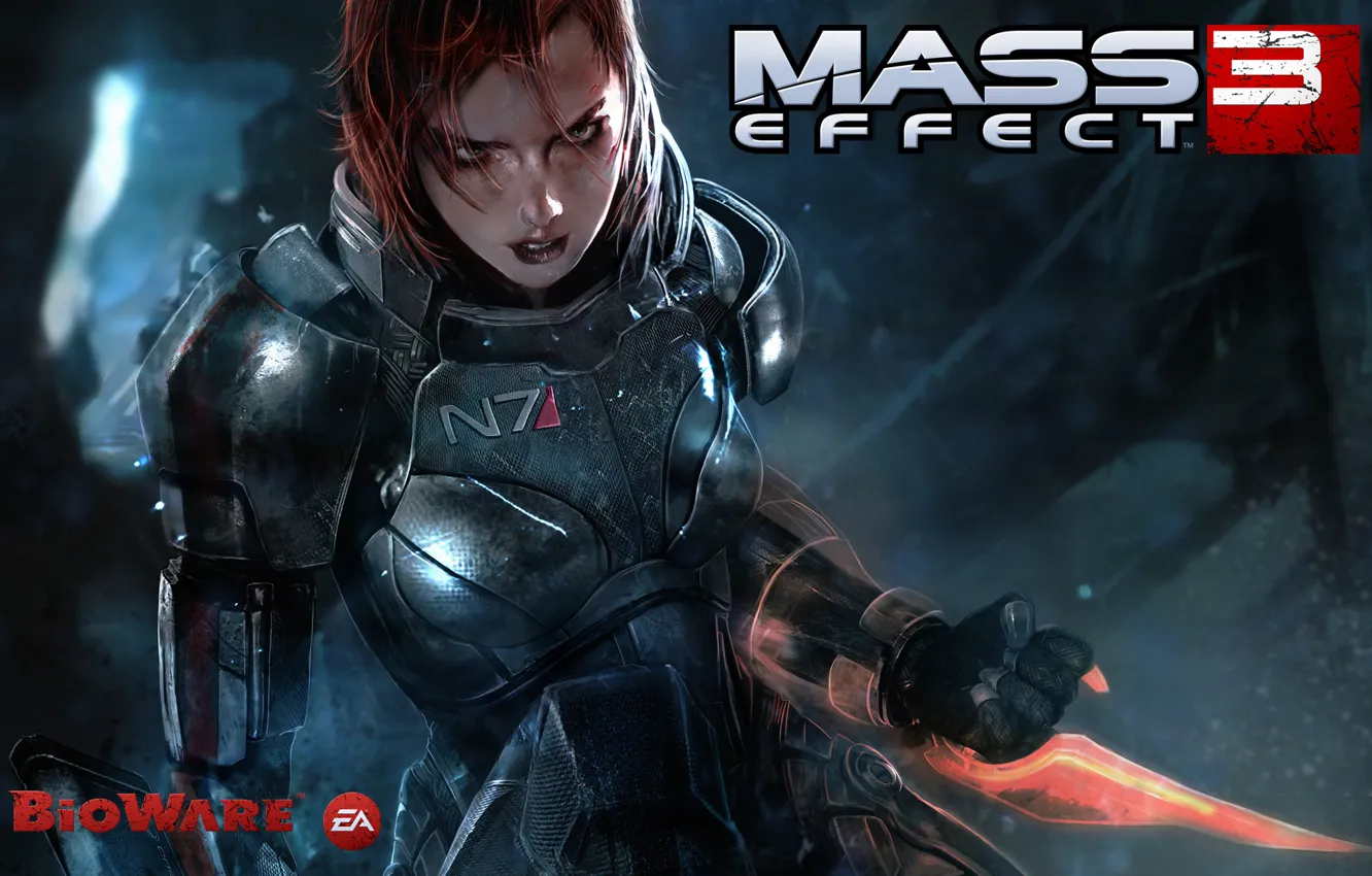 Photo wallpaper woman, art, mass effect 3, Shepard, patrik olejniczak