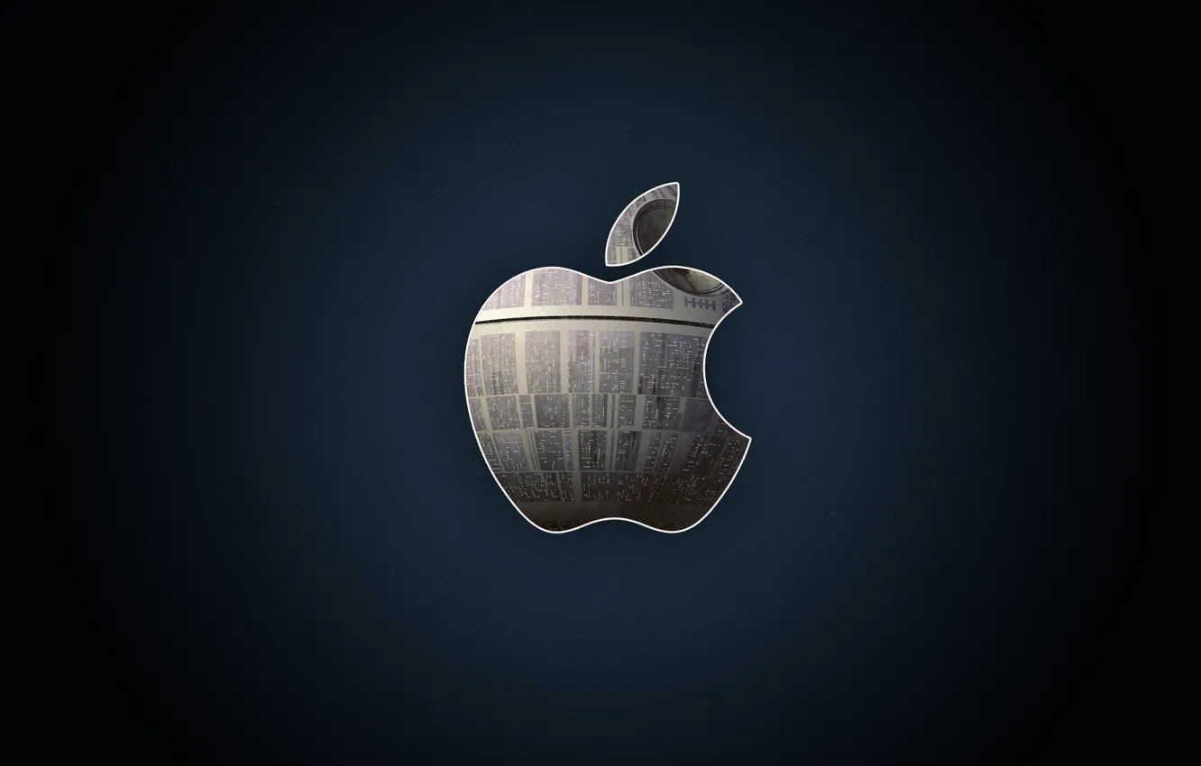 Photo wallpaper metal, apples, apple, logo, hi-tech