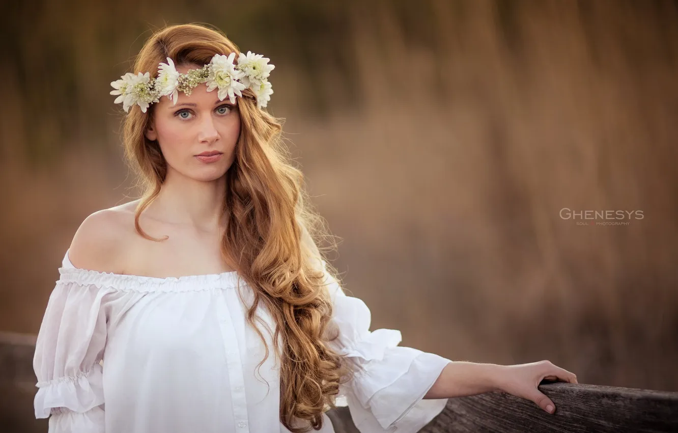 Photo wallpaper look, girl, pose