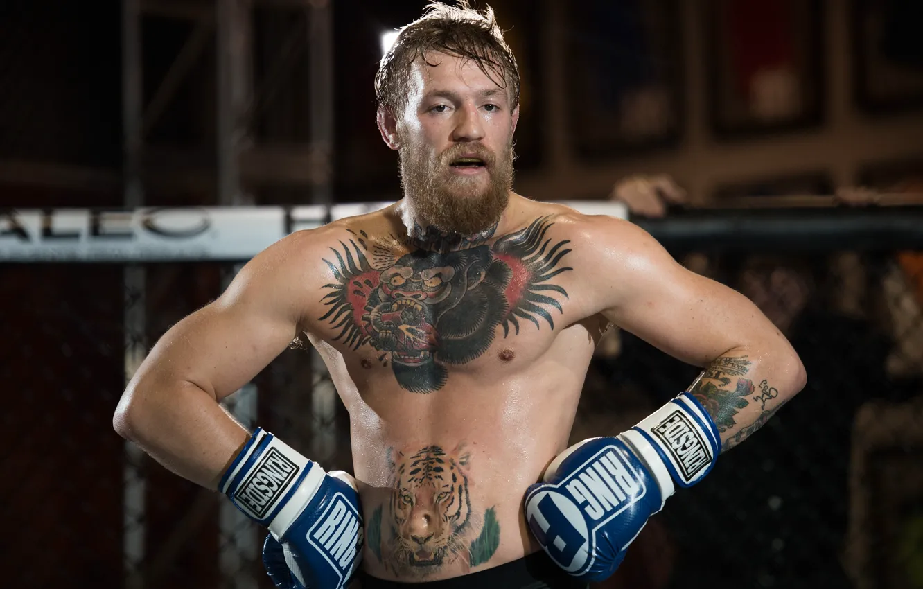 Photo wallpaper tattoo, beard, fighter, fighter, tattoo, tatoo, champion, mma