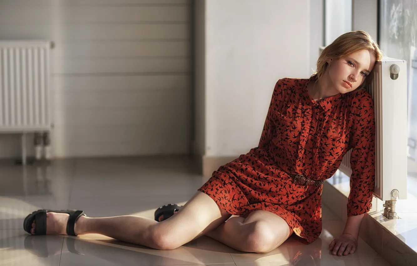 Photo wallpaper look, pose, model, portrait, makeup, figure, dress, hairstyle