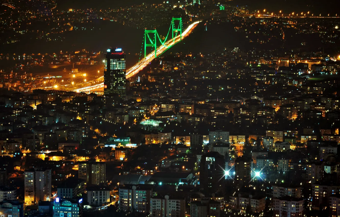 Photo wallpaper night, Istanbul, Turkey, night, Istanbul
