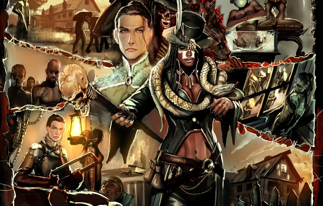 Photo wallpaper collage, Witchblade, comic